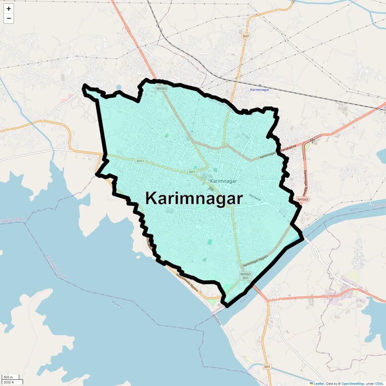 Location Map of Karimnagar