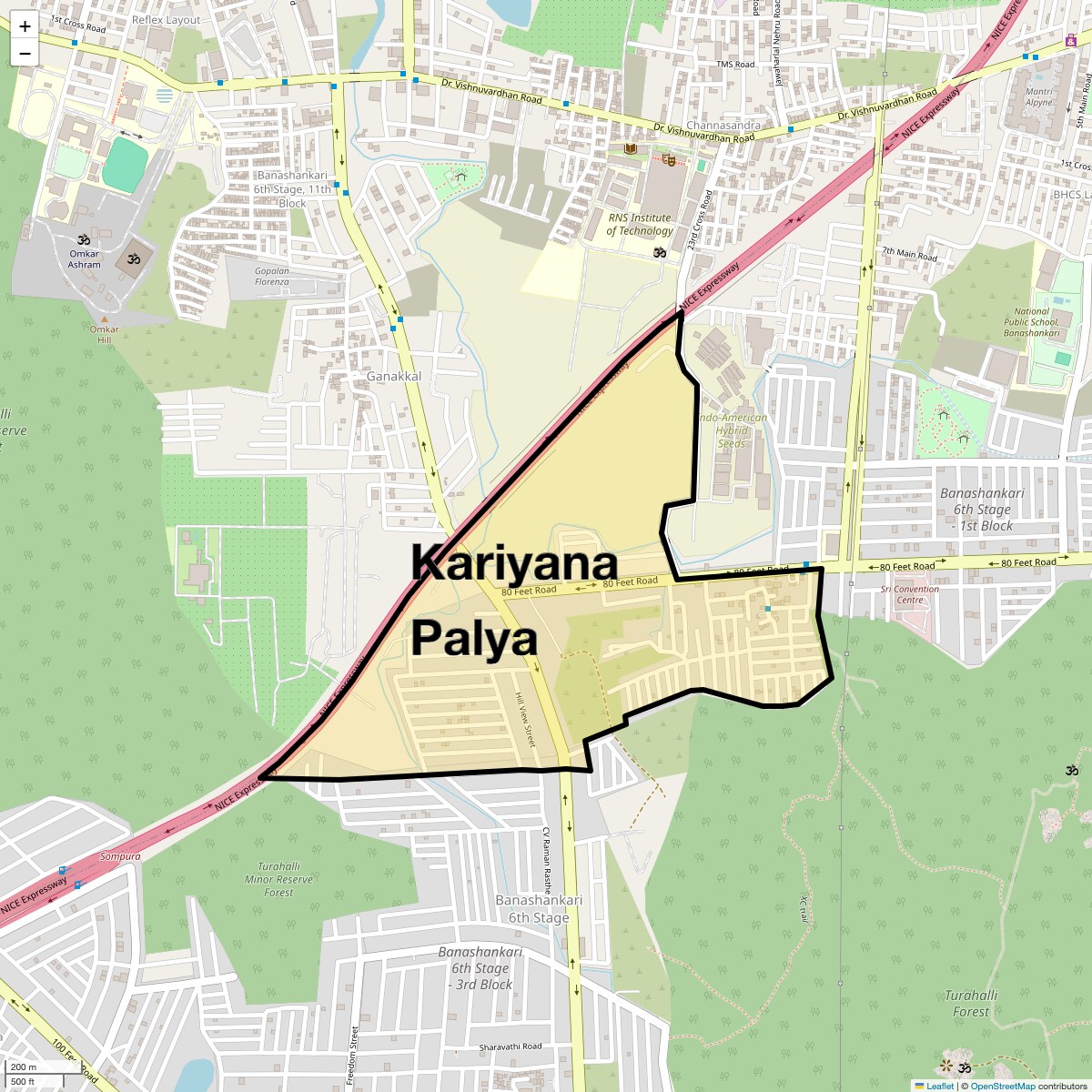Kariyana Palya Map
