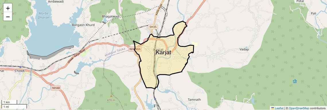 Location Map of Karjat, Navi Mumbai