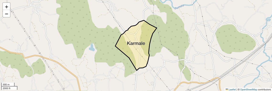 Location Map of Karmale, Thane
