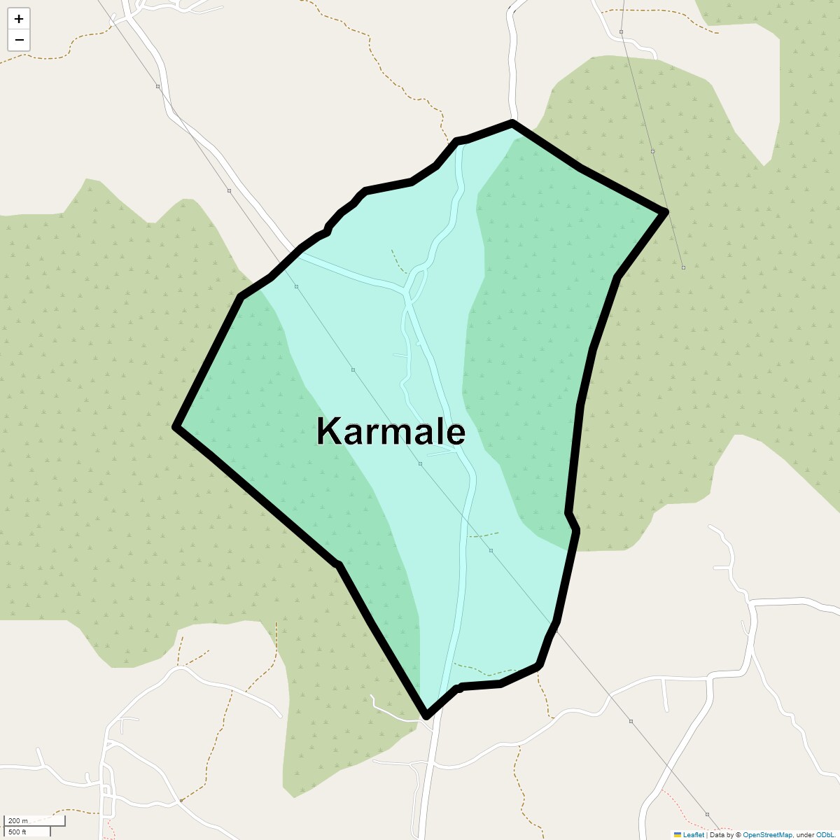 Location Map of Karmale, Thane