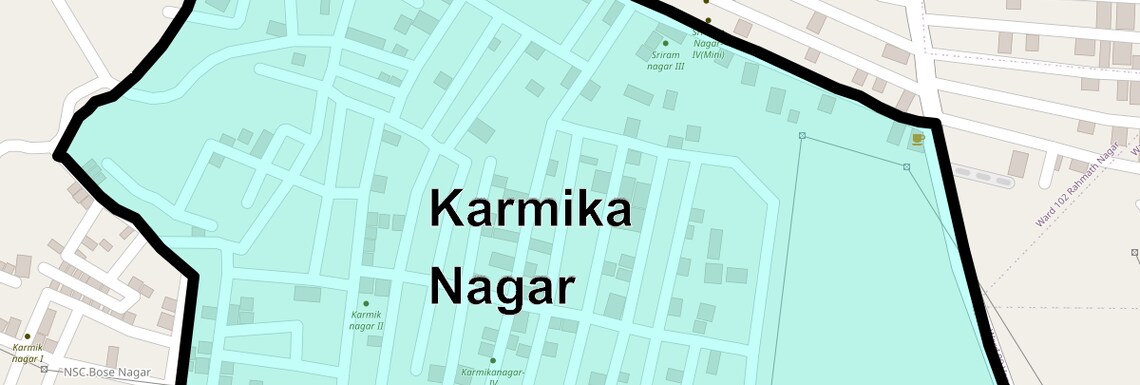 Location Map of Karmika Nagar, Hyderabad