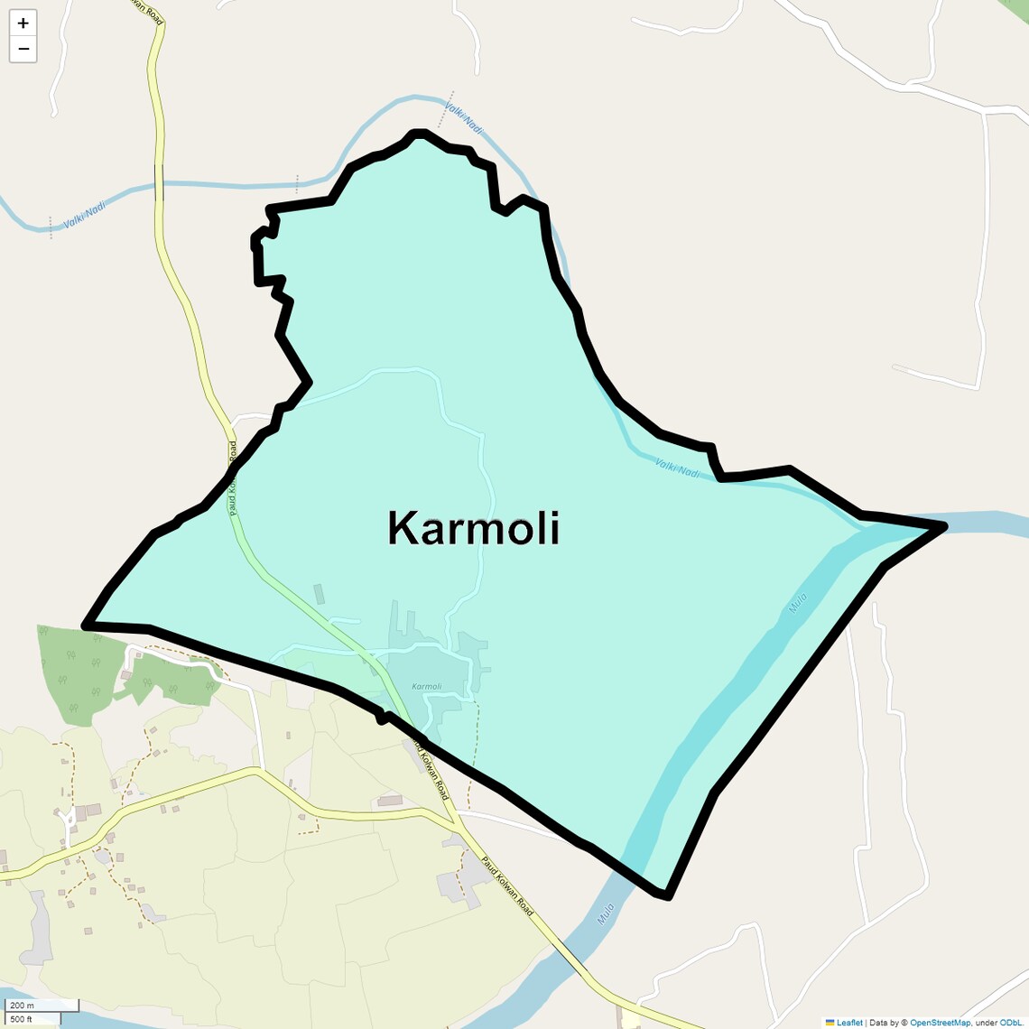 Location Map of Karmoli, Pune