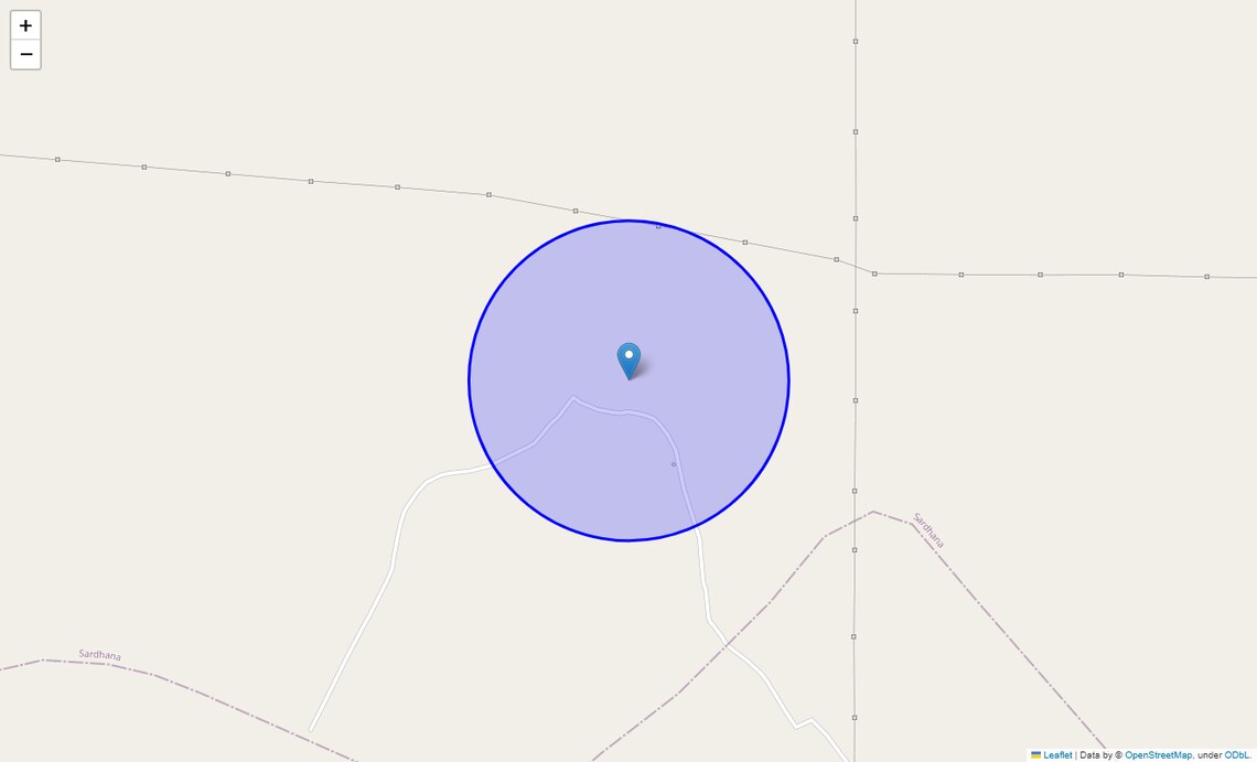 Location Map of Karnawal, Meerut