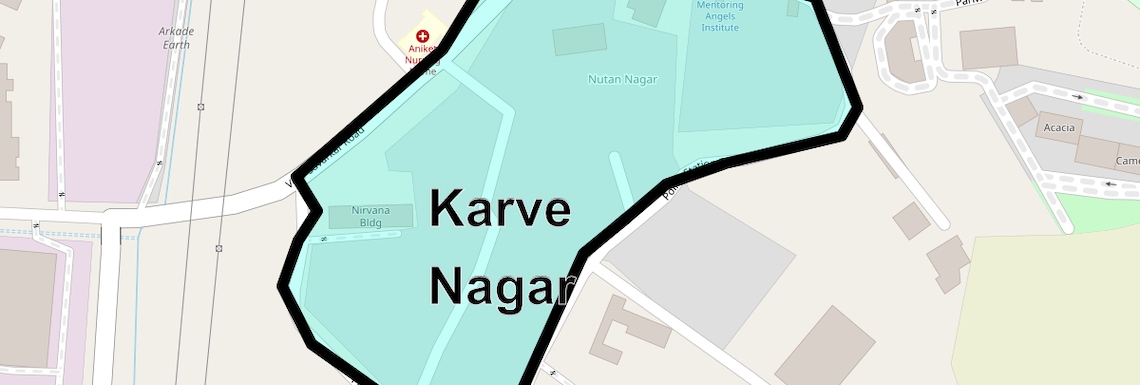 Location Map of Karve Nagar, Mumbai