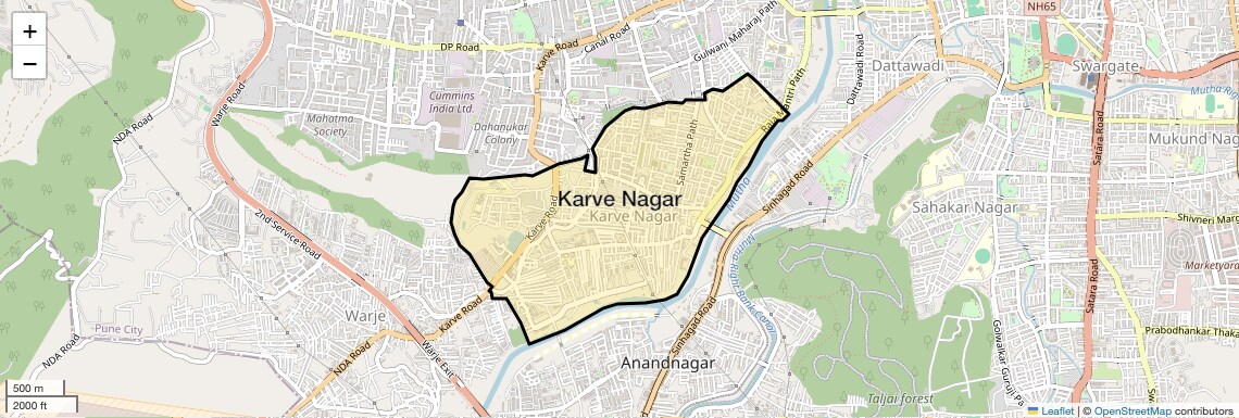Karve Nagar Map