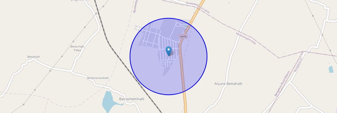 Location Map of Kasaba Hobli, Bangalore