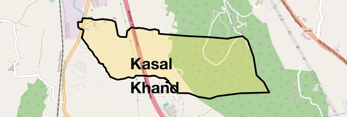 Location Map of Kasal Khand, Navi Mumbai