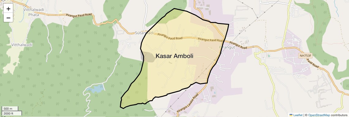 Location Map of Kasar Amboli, Pune