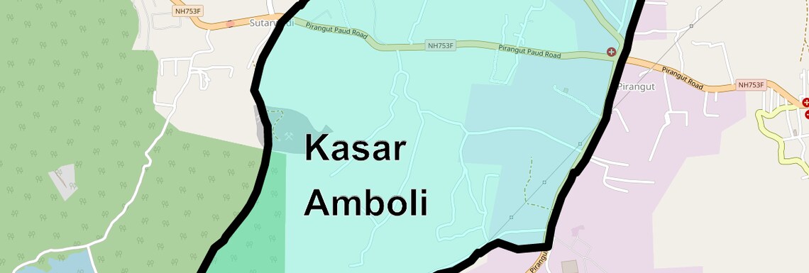 Location Map of Kasar Amboli, Pune
