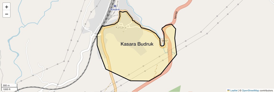 Location Map of Kasara Budruk, Thane