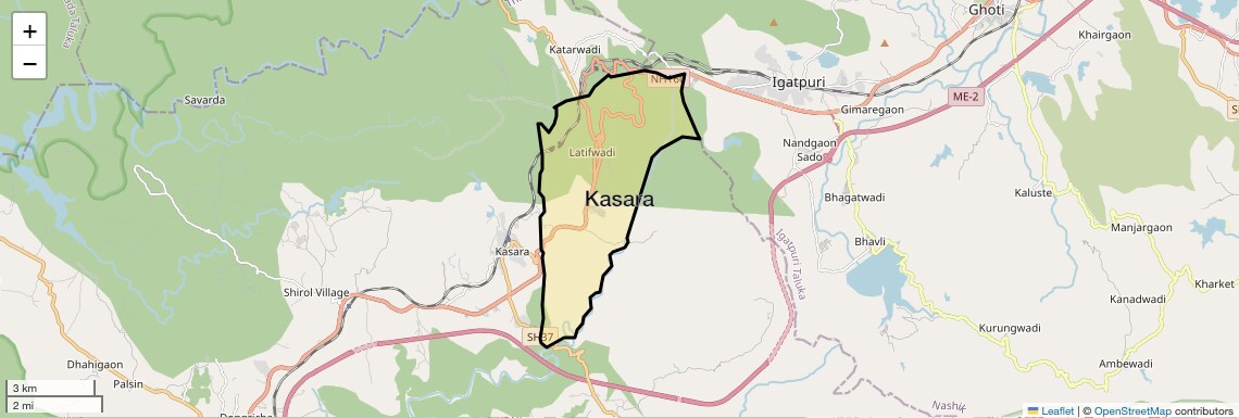 Location Map of Kasara, Thane