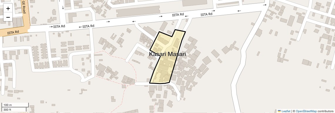 Location Map of Kasari Masari, Allahabad