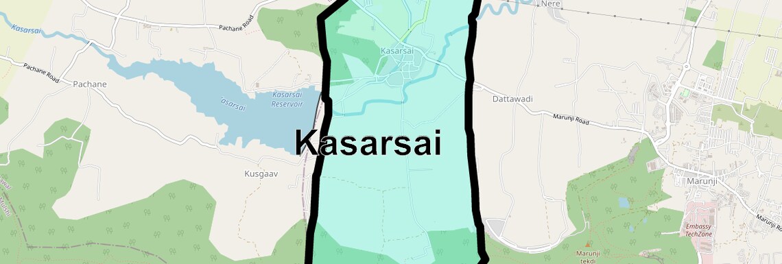 Location Map of Kasarsai, Pune