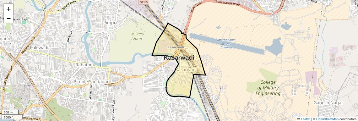 Location Map of Kasarwadi, Pune