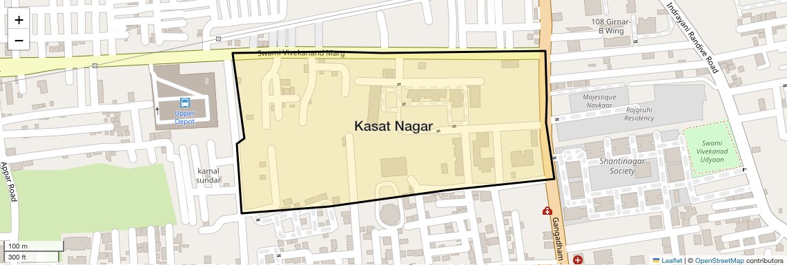 Location Map of Kasat Nagar, Pune