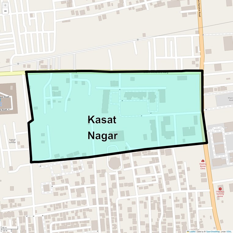 Location Map of Kasat Nagar