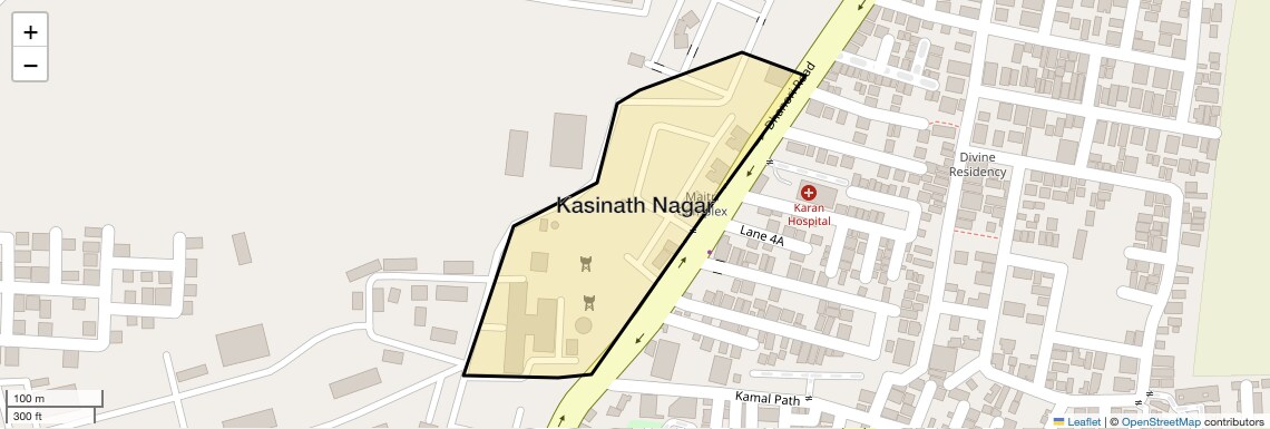 Location Map of Kasinath Nagar, Pune