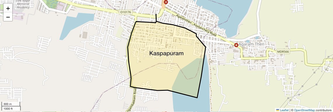 Location Map of Kaspapuram, Chennai