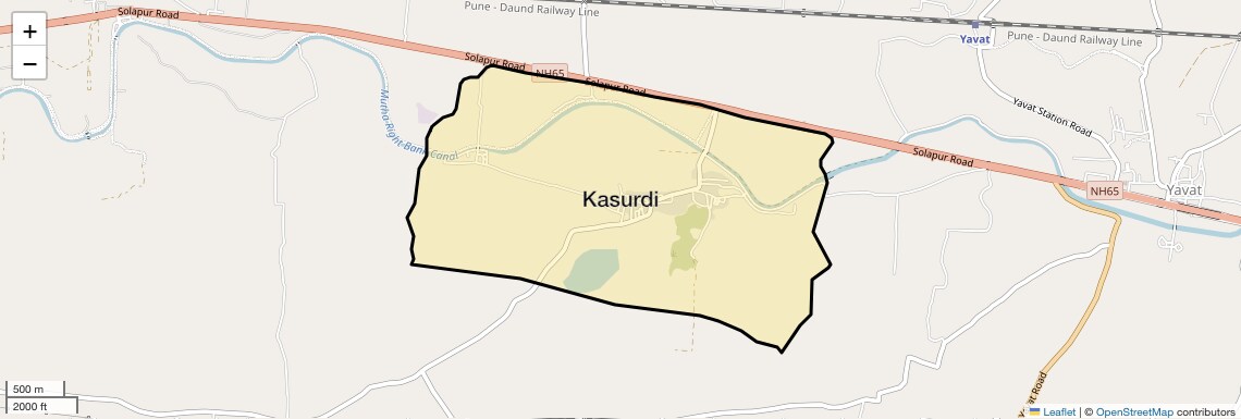 Location Map of Kasurdi, Pune