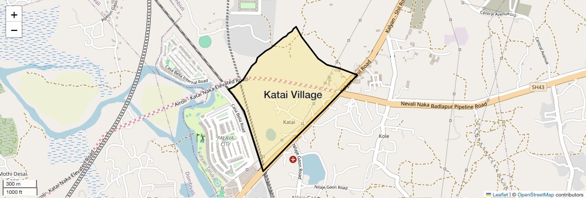 Location Map of Katai Village, Thane