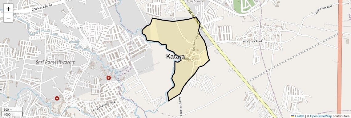 Location Map of Katara, Bhopal