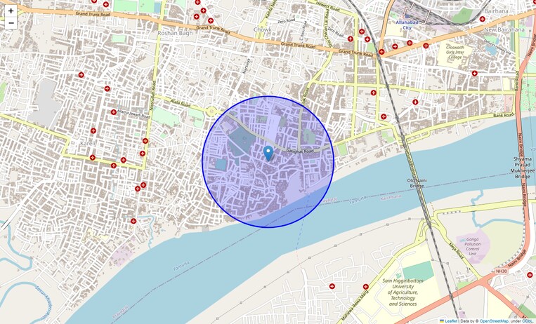 Location Map of Katehra Dariyabad