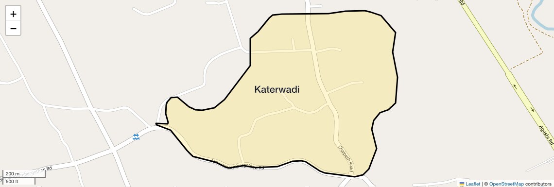 Location Map of Katerwadi, Palghar