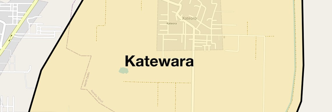 Location Map of Katewara, Delhi