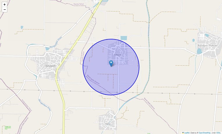Location Map of Katewara