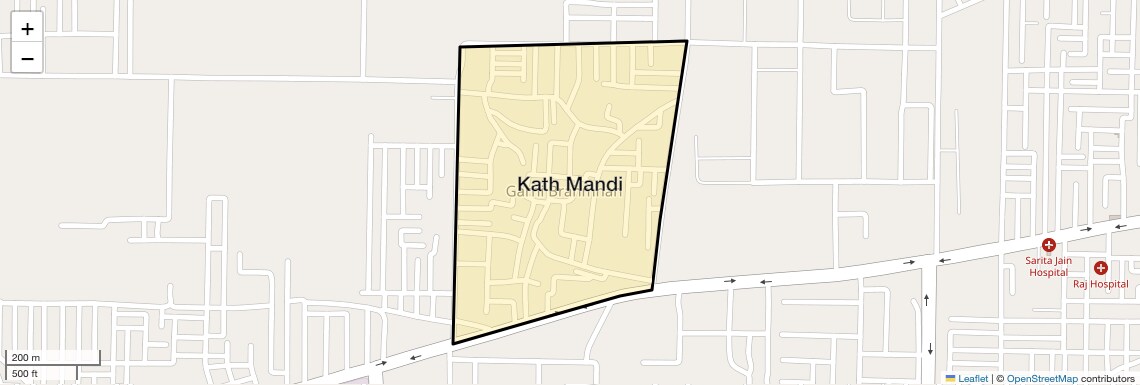 Location Map of Kath Mandi, Sonipat