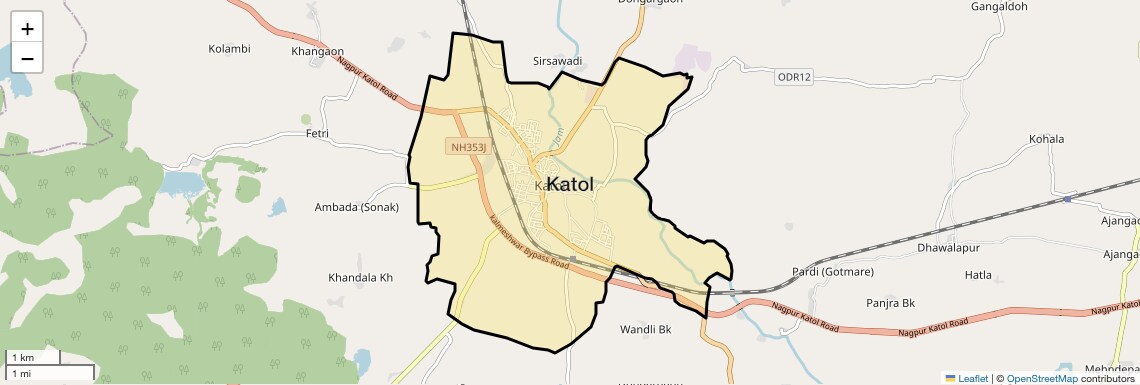 Location Map of Katol, Nagpur