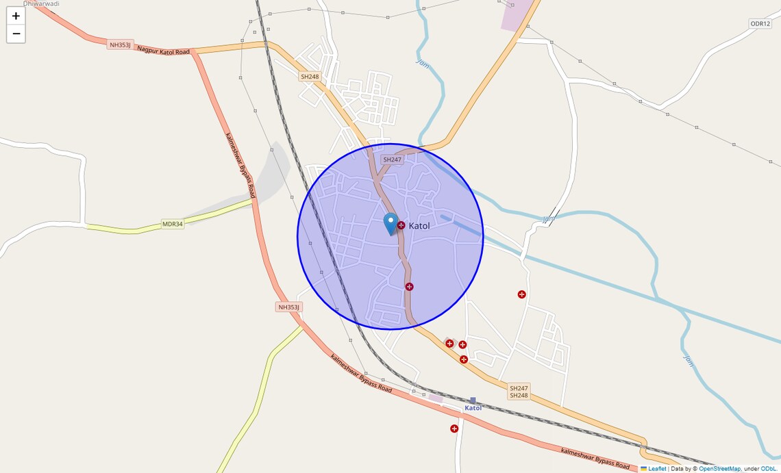 Location Map of Katol, Nagpur
