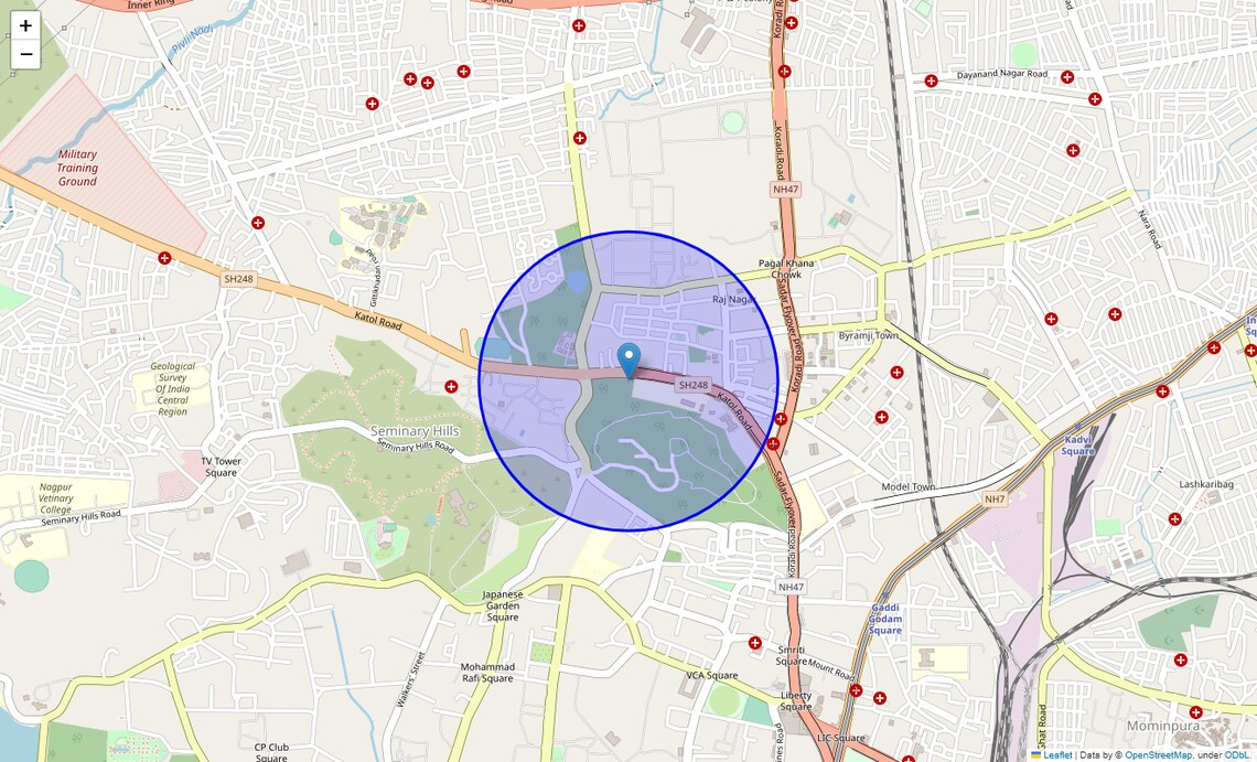 Location Map of Katol Rd, Nagpur