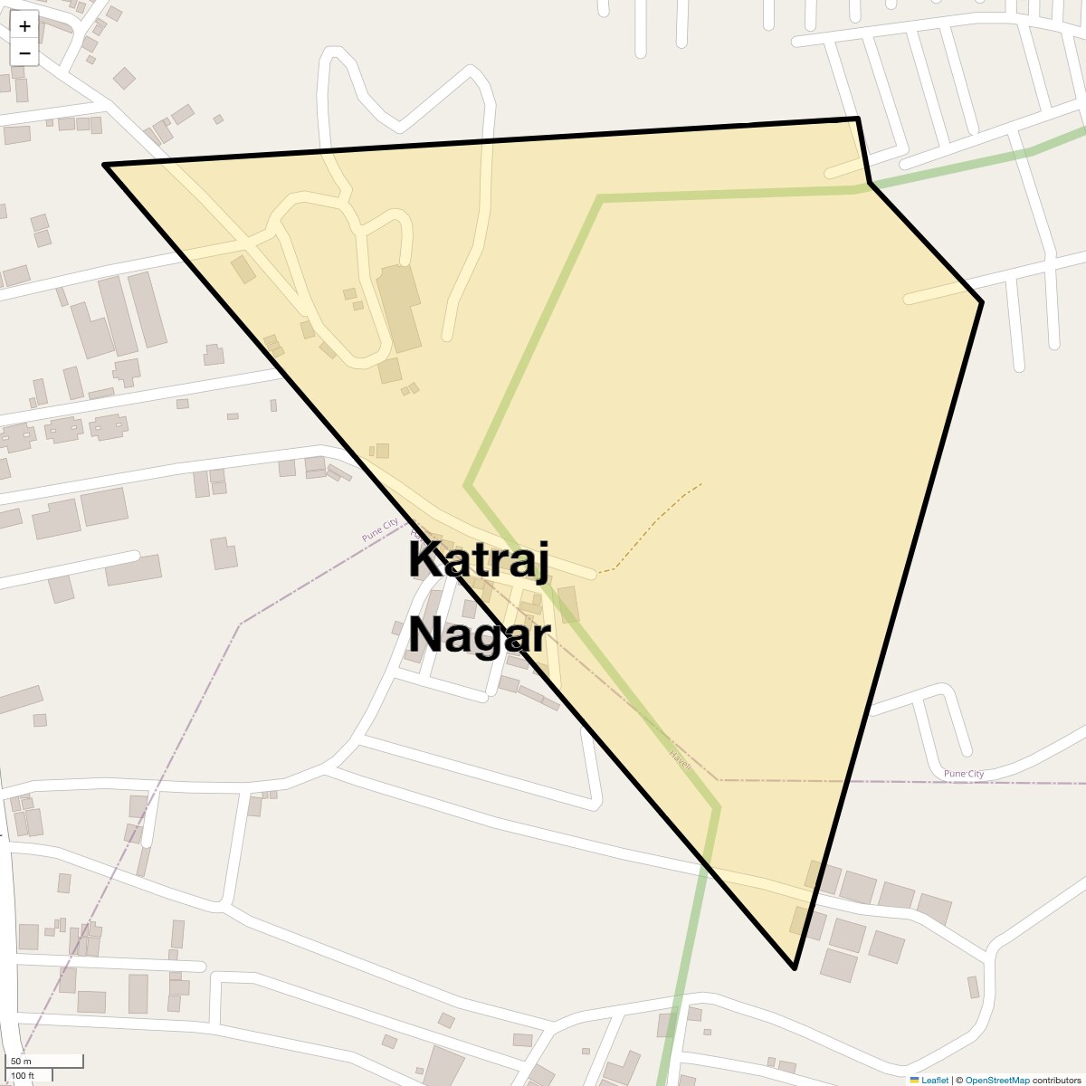 Location Map of Katraj Nagar, Pune