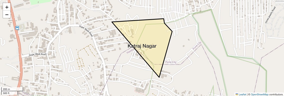 Location Map of Katraj Nagar, Pune