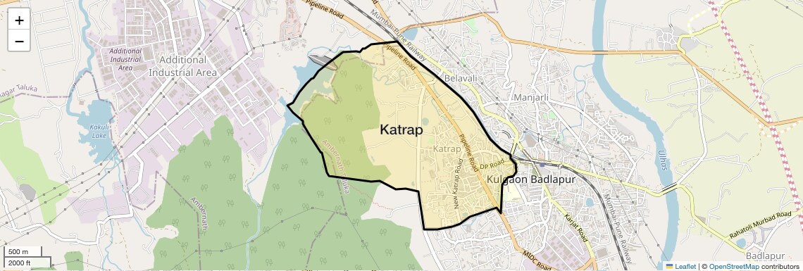 Location Map of Katrap, Thane