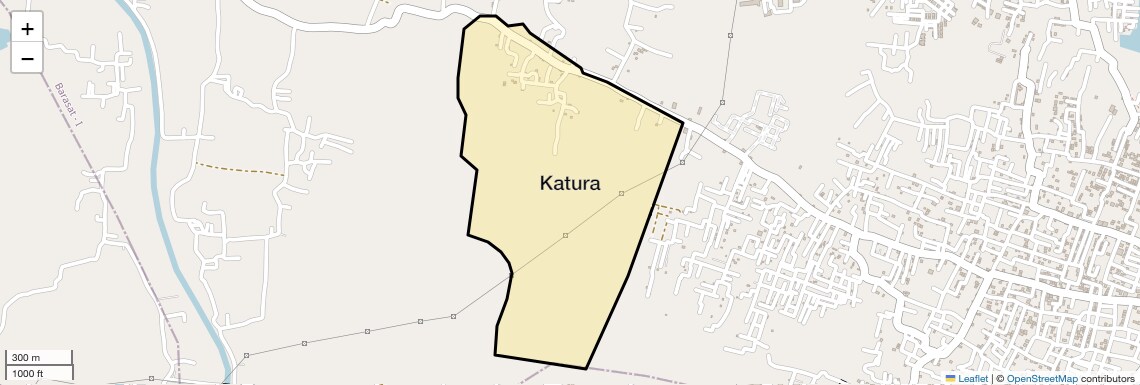 Location Map of Katura, Kolkata