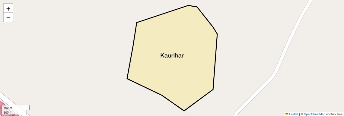Location Map of Kaurihar, Allahabad