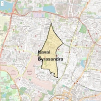Kaval Byrasandra Map