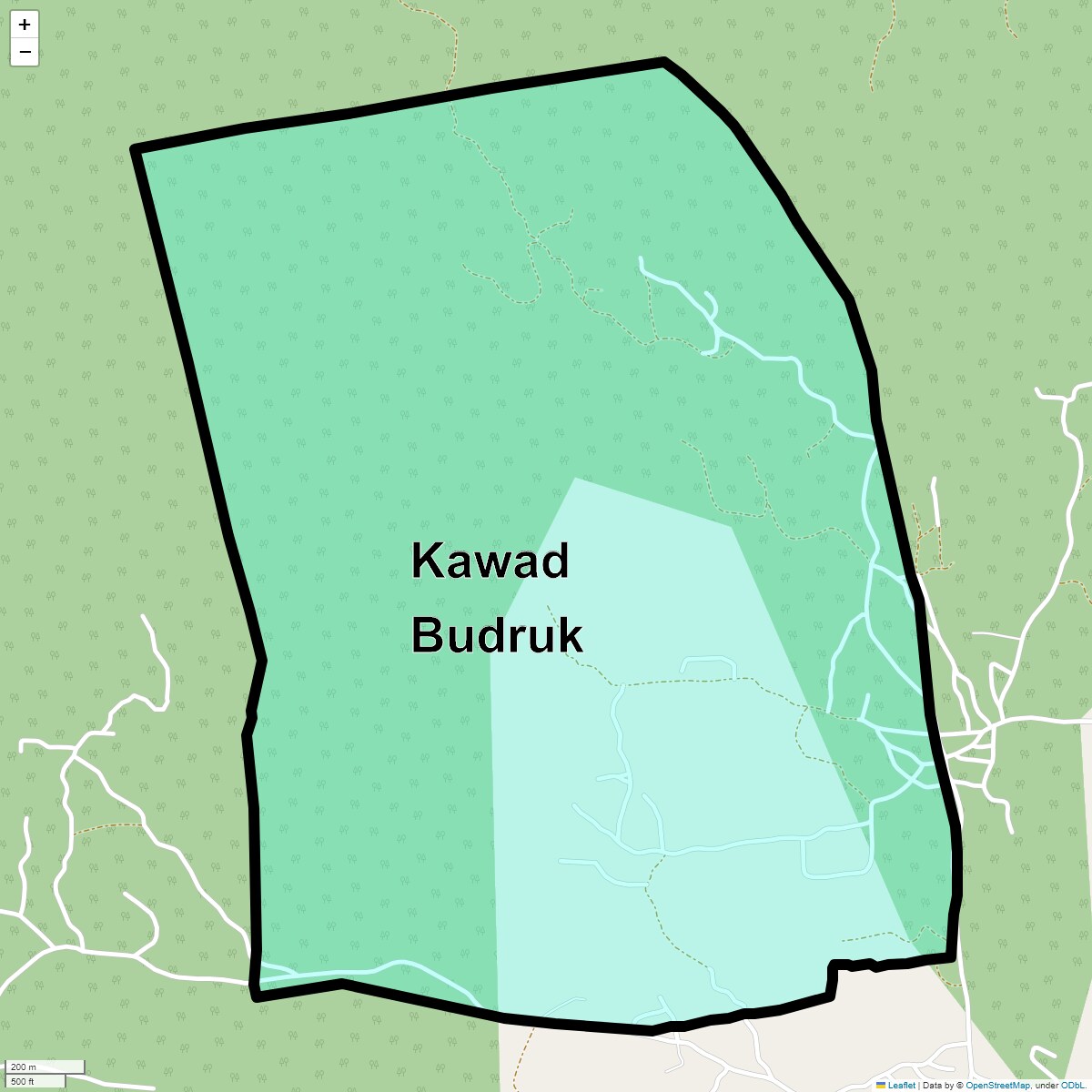 Location Map of Kawad Budruk, Thane