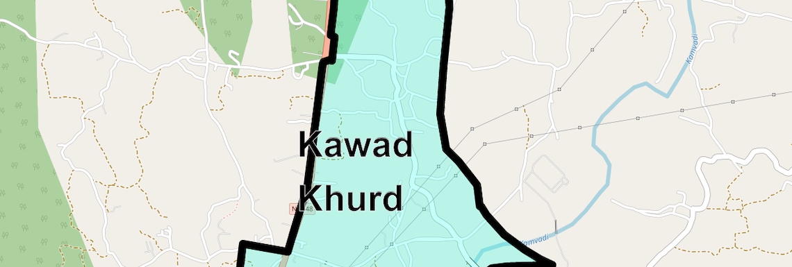 Location Map of Kawad Khurd, Thane