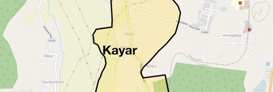 Location Map of Kayar, Chennai