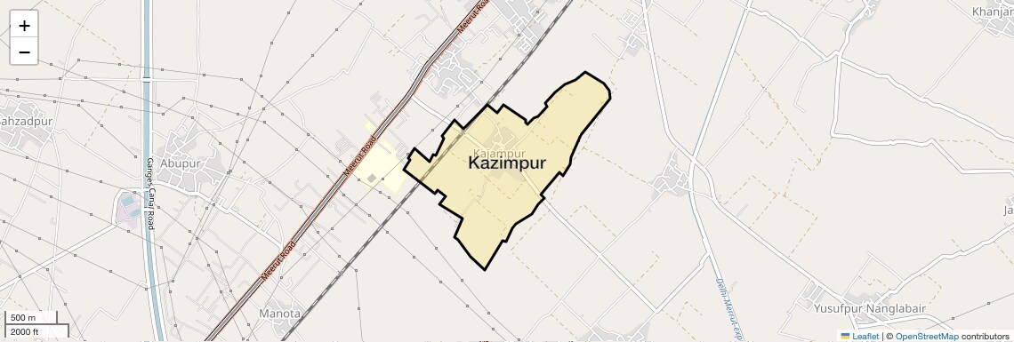 Location Map of Kazimpur, Ghaziabad