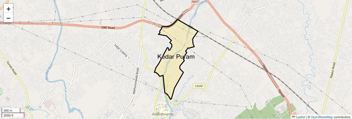 Location Map of Kedar Puram, Dehradun