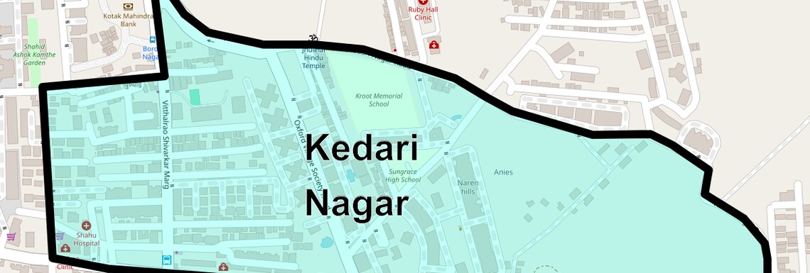 Location Map of Kedari Nagar, Pune
