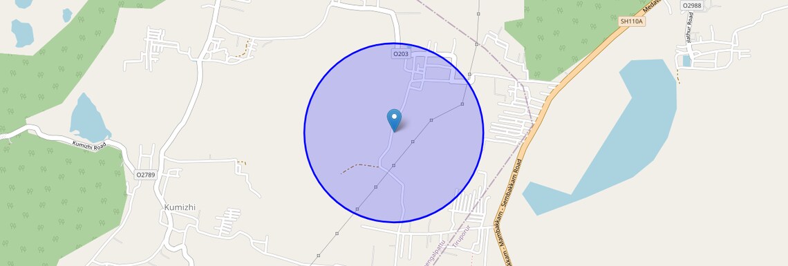 Location Map of Keelakottiyur, Chennai