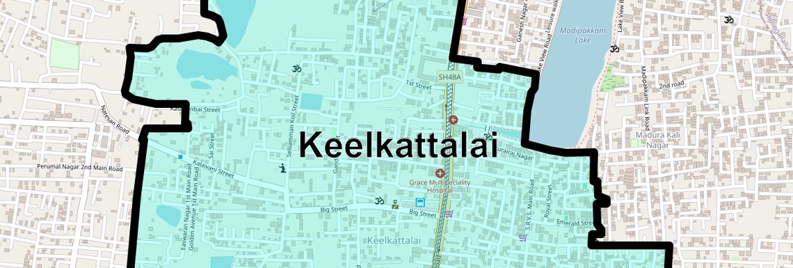 Location Map of Keelkattalai, Chennai