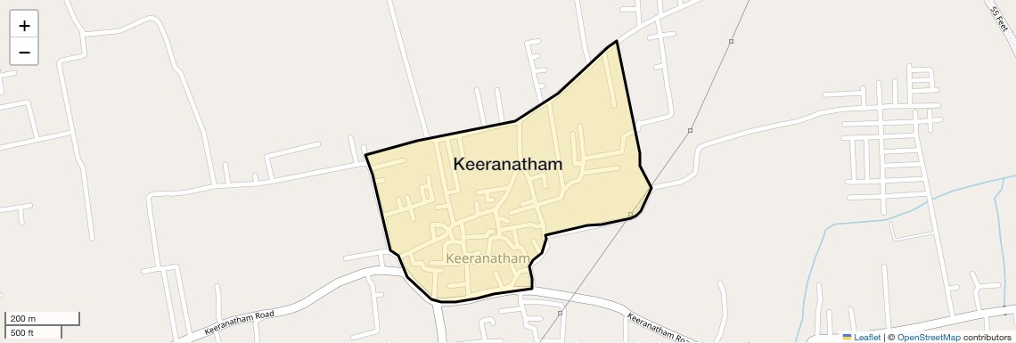 Location Map of Keeranatham, Coimbatore
