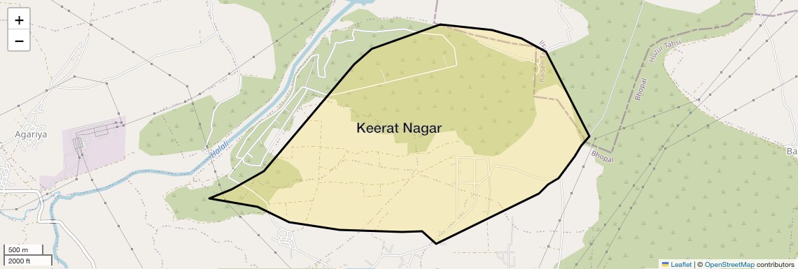 Location Map of Keerat Nagar, Bhopal